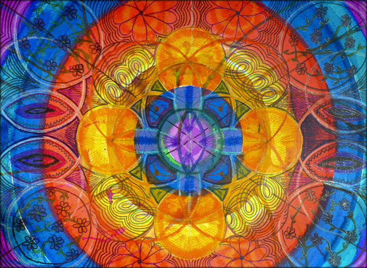 coloring mandalas with colored pencils