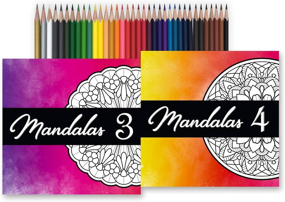 coloring mandalas with colored pencils