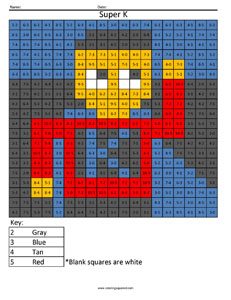 Math Fact Coloring Worksheets from Coloring Squared