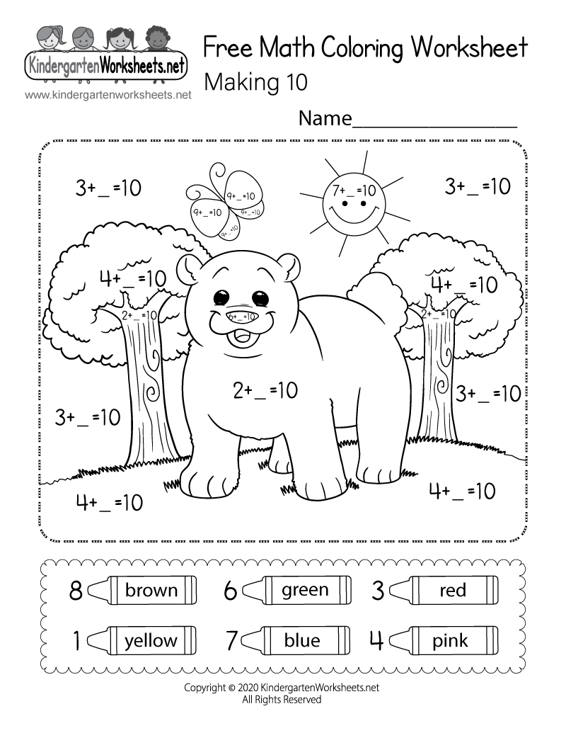 Making 10 Math Coloring Worksheet - Free Printable, Digital, &  PDF