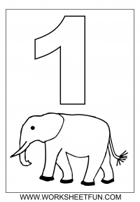Number Coloring Pages 1 - 10 Worksheets / FREE Printable ...
