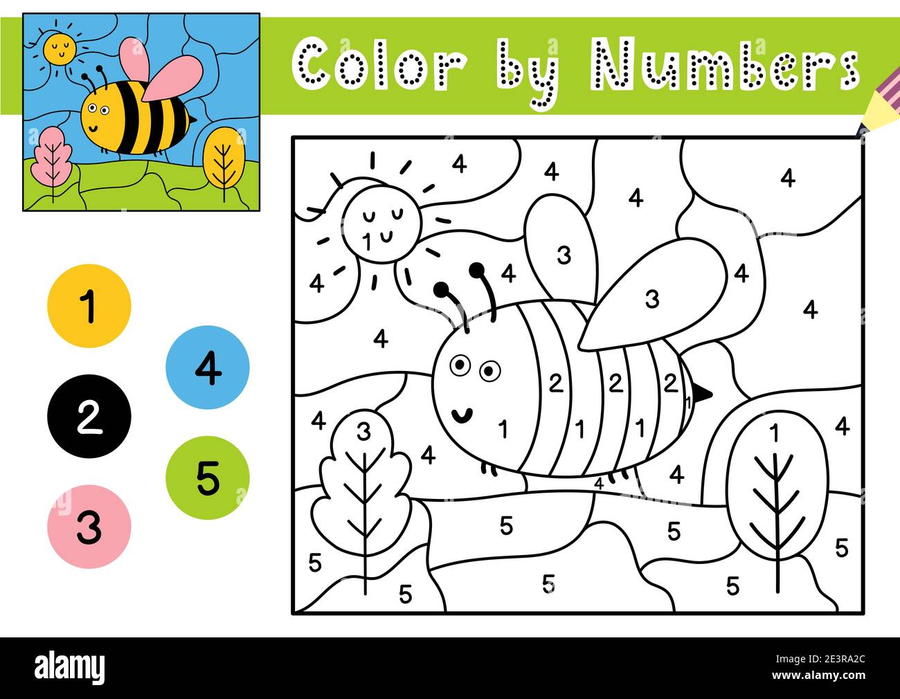 Number coloring hi-res stock photography and images - Alamy