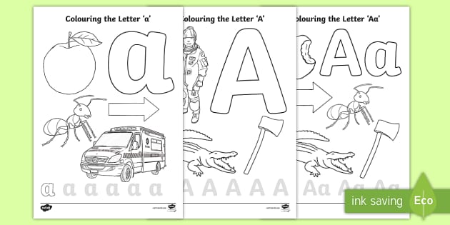 coloring pages letter a worksheet