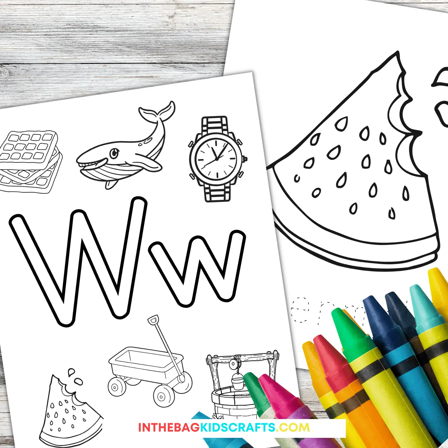 FREE Printable Letter W Coloring Pages for Preschoolers • In the ...
