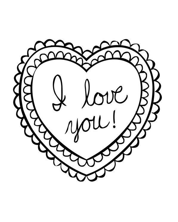 coloring pages that say love
