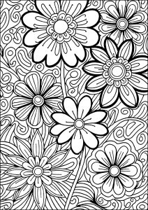 Flowers &  vegetation Coloring Pages for Adults