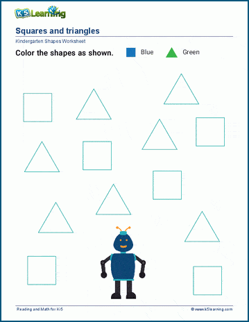 Find and color shapes worksheets | Worsheets library