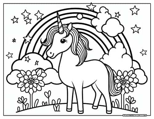 Unicorn Coloring Pages -Worksheets Library