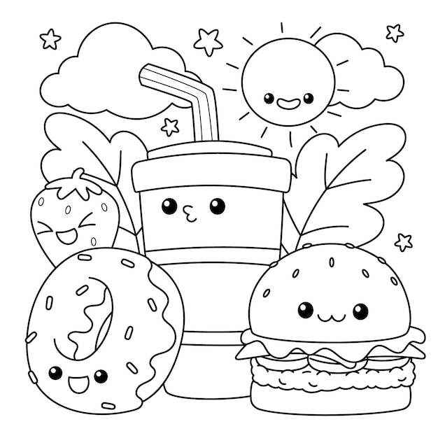 Coloring Pages Kids Pdf Vectors &  Illustrations for Free Download