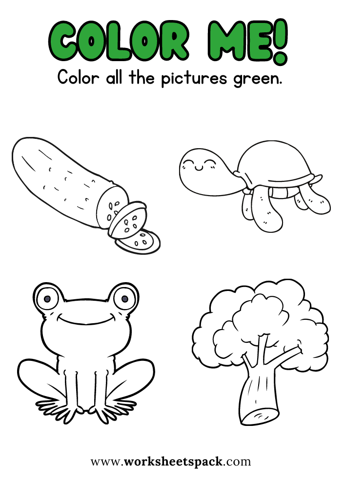 Green Coloring Pages Printable, Green Printable Free Picture ...