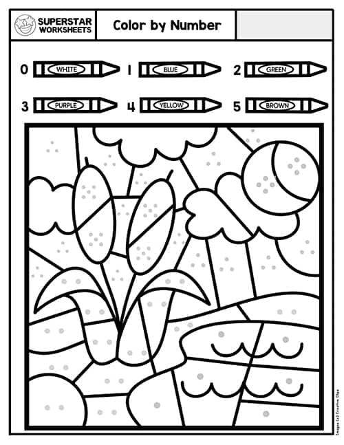 Color by Number Worksheets for Kindergarten -Worksheets Library