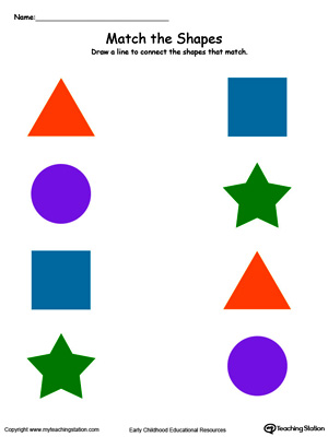 colors shapes worksheet