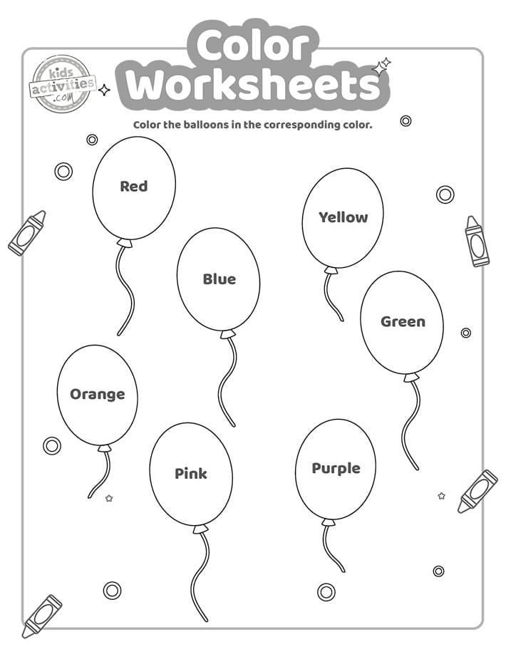 colors worksheet for preschoolers free printables