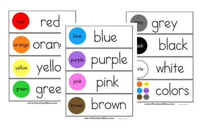 colors worksheet for preschoolers free