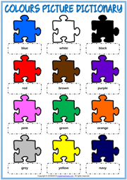 Colours ESL Vocabulary Worksheets