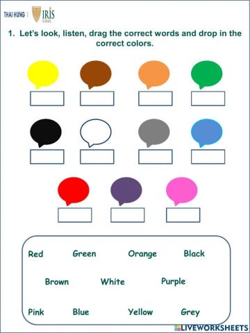 Worksheet about Colors for Kids | NguyenThoa | Live