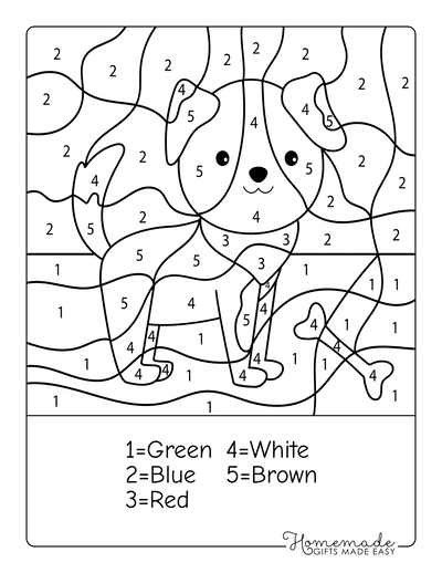 Free Color By Number Printables for Kids Worksheets Library