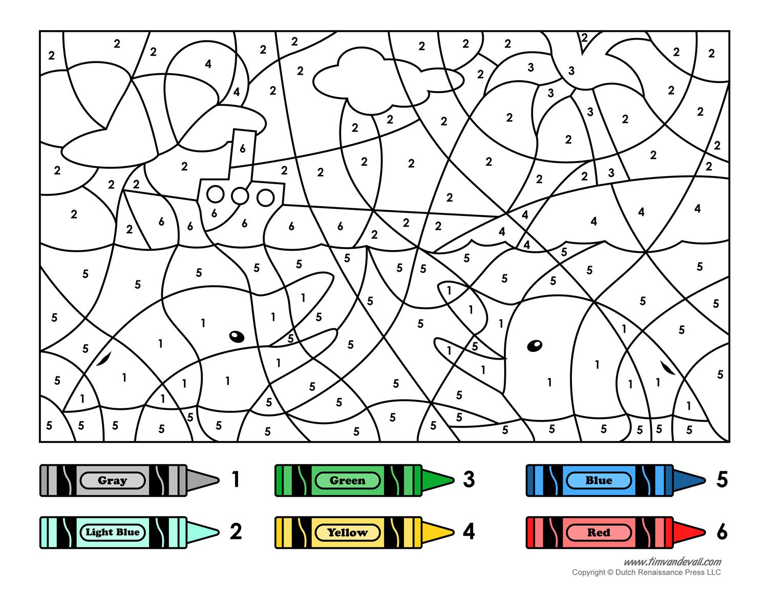 Free Printable Color by Number Coloring Pages - Best Coloring ...