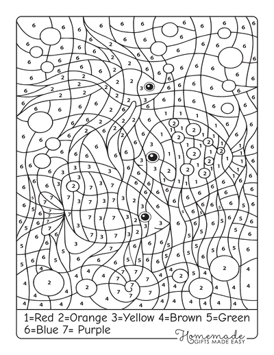 Free Color By Number Printables for Kids Worksheets Library