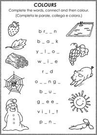 colours worksheets