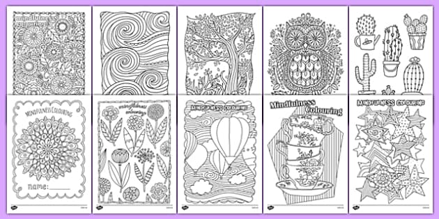 KS1 Mindfulness Colouring Sheets - Bumper Pack - Twinkl
