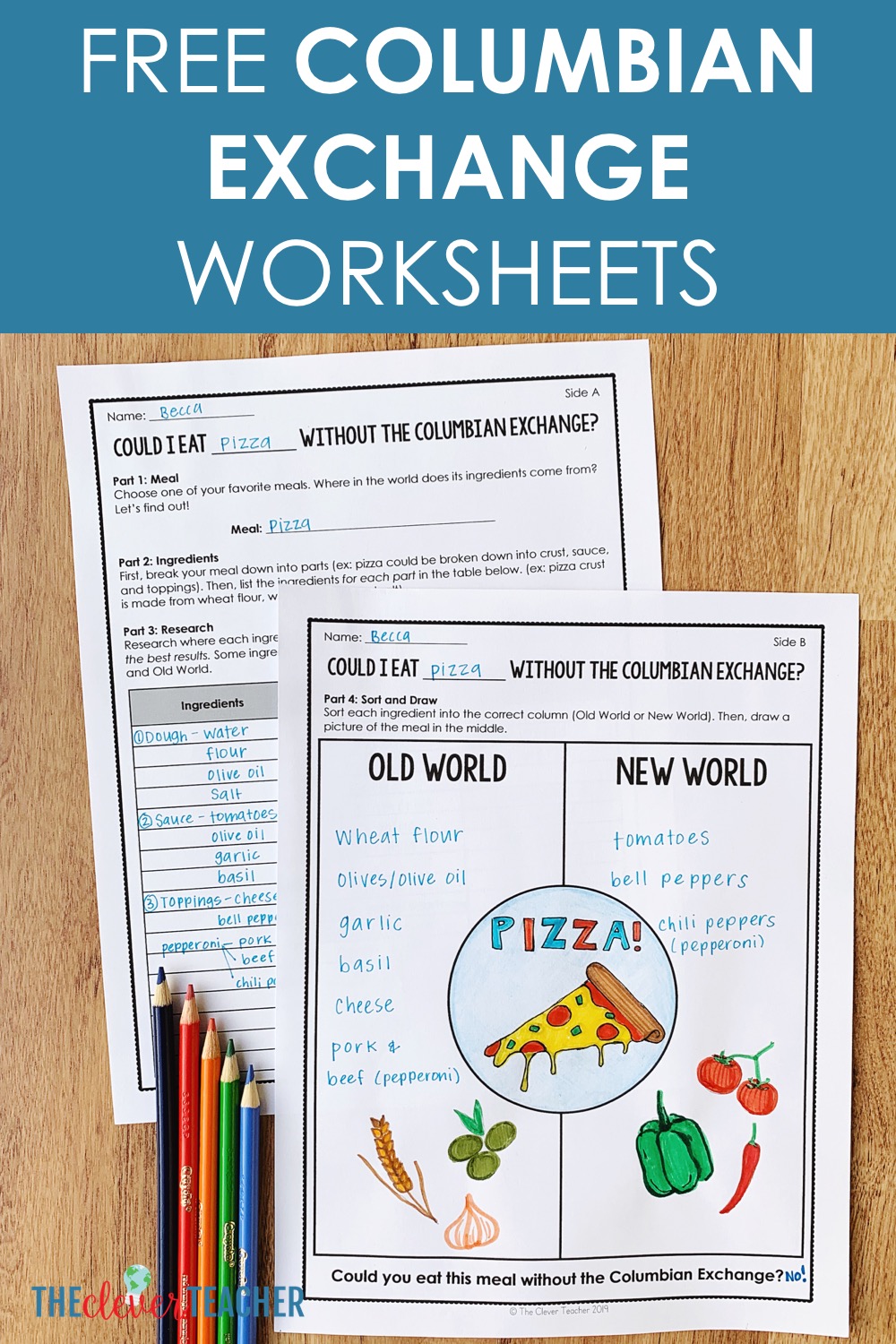 columbian exchange worksheet