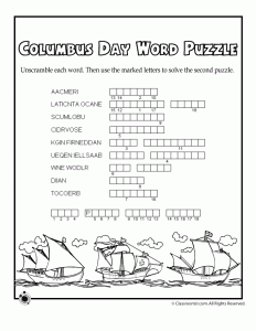 columbus day worksheet printable