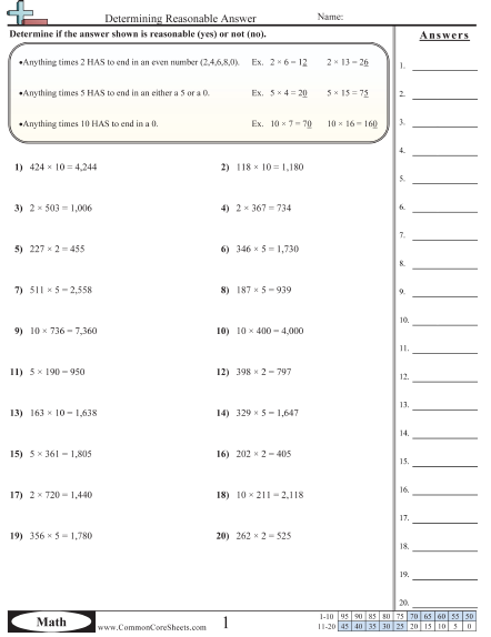 Multiplication Worksheets | Free - CommonCoreSheets