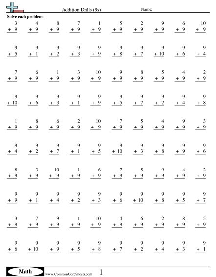 Math Drills Worksheets | Free - Distance Learning, worksheets and ...