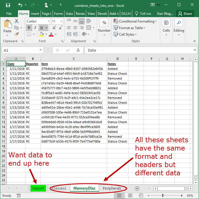 Combine Data from Multiple Sheets to A Sheet | Dan Wagner Co