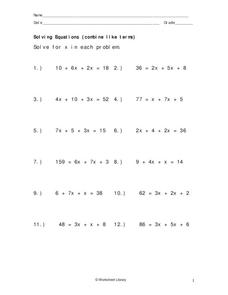 combining like terms and distributive property worksheet