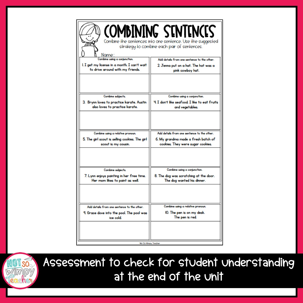 combining sentences worksheet 5th grade