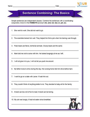 Compound Sentences Worksheets | Combining Compound Sentences ...