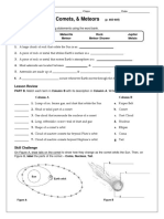 27.4 Asteroids Comets Meteors WORKSHEET | PDF | Comet | Meteoroid