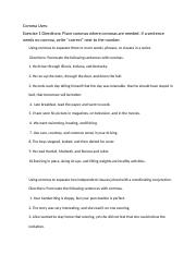 Comma Exercises with Rules-2 1 .docx - Taken from Long Beach City ...
