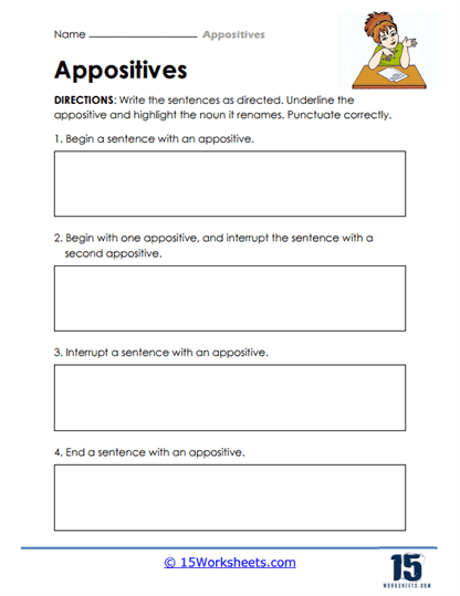 Appositives Worksheets - 15 Worksheets Library