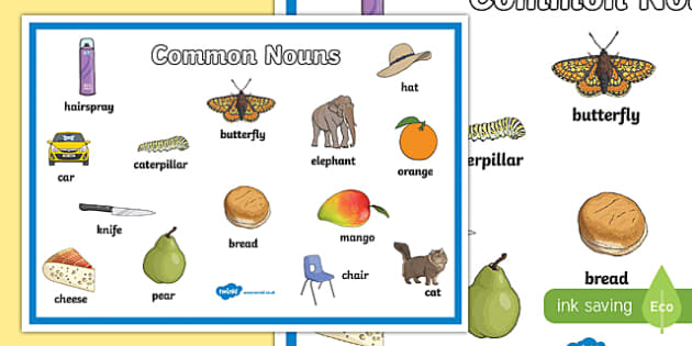 Proper and common nouns online activity for Grade 2  