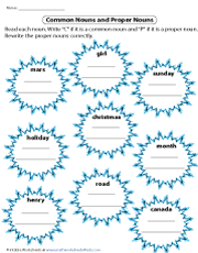 common and proper noun worksheet 3rd grade