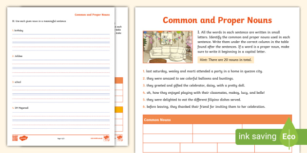 Common and Proper Nouns | Grade 3 | Twinkl (teacher made)