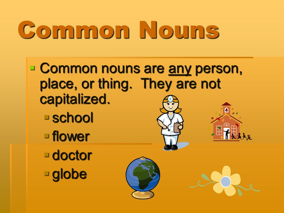 Common and Proper Nouns. Common Nouns Common nouns are any Worksheets Library
