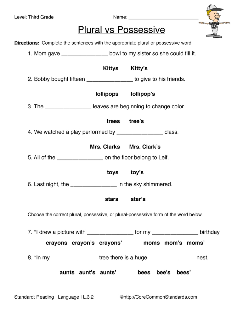 L.3.2 Common Core Worksheet  