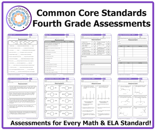 Fourth Grade Common Core Assessment Workbook Paperback