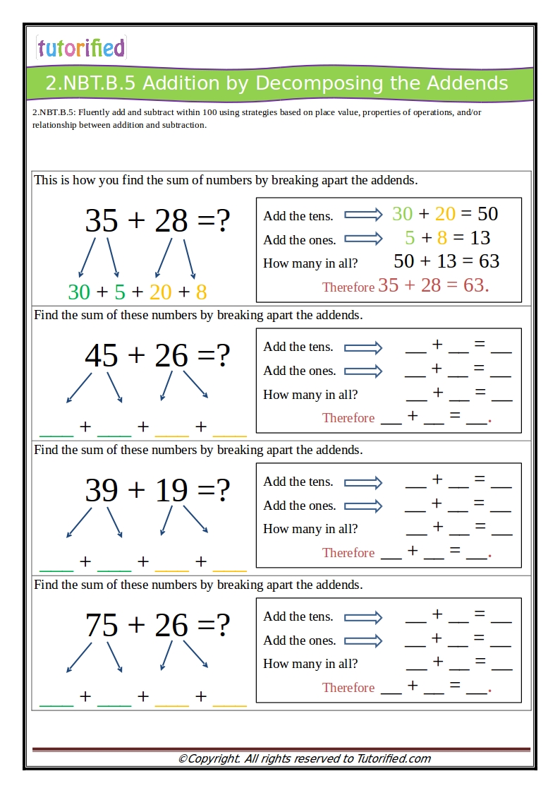 2nd Grade Common Core Math Worksheets - Worksheets Library