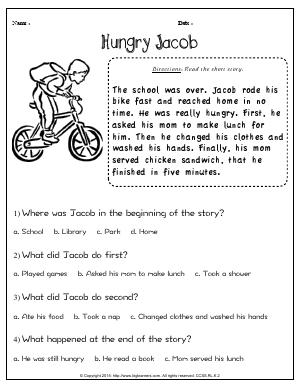 common core language arts worksheet