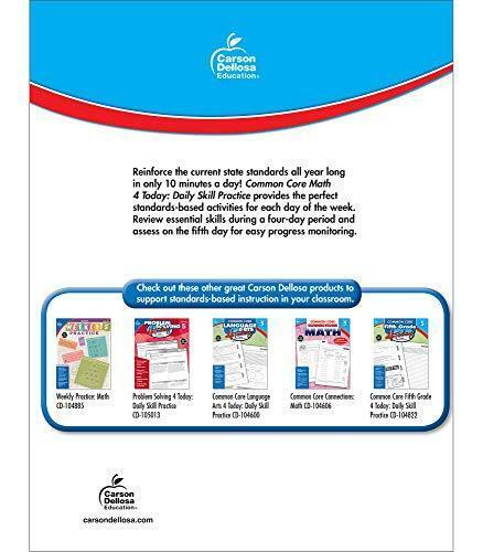 Carson Dellosa | Common Core Math 4 Today Workbook | 5th Grade ...