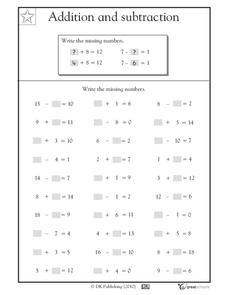Mentally Adding and Subtracting Worksheet for 1st - 2nd Grade ...