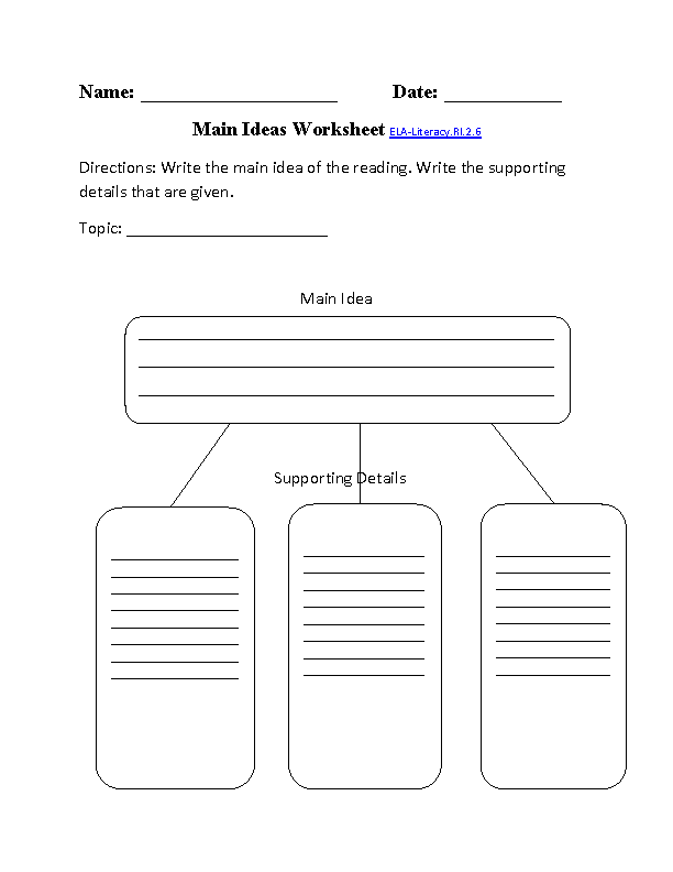English Worksheets | 2nd Grade Common Core Worksheets