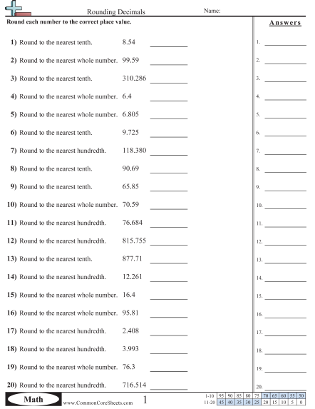 5.nbt.4 Worksheets | Free - CommonCoreSheets