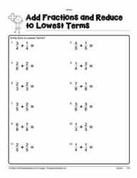 Add With Common Denominators. Worksheets