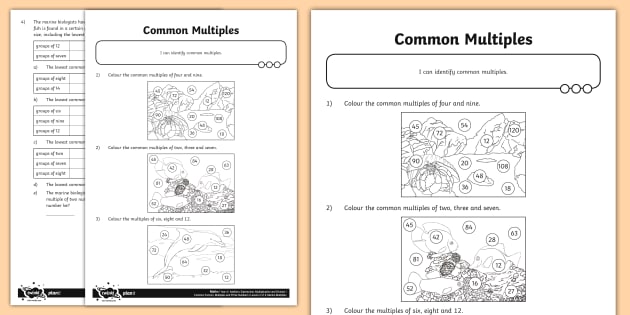 KS2 Common Multiples Worksheet - Primary Resources - Twinkl